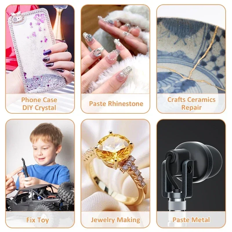 Glue for Rhinestones Crystal DIY Craft Tool Needles Epoxy Adhesive Strong for Jewelry Crafts Fix Glue Home Welding FluxesTools