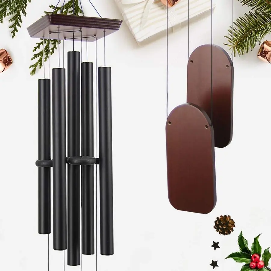 

Large Wind Chimes Outdoor 48 Inch Sympathy Wind Chime with 5 Heavy Aluminum Tubes Tuned Soothing Melody, Memorial Wind Chimes fo