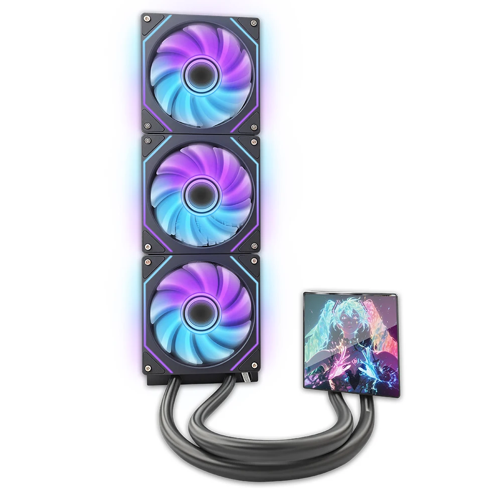 ARGB 360mm CPU Water Cooling Liquid Cooler with Silent ARGB Fans Custom Loop Processor Heatsink for Gaming PC