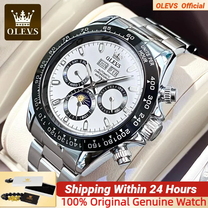 

Мужские Водонепроницаемые механические часы с отображением даты, из нержавеющей стали