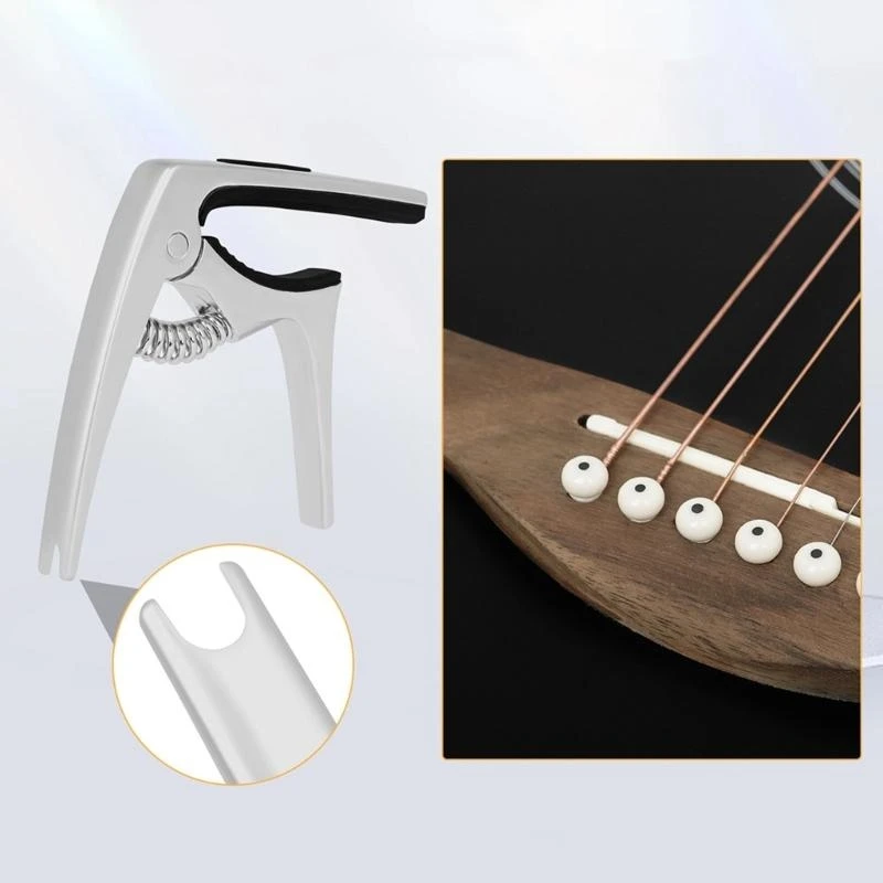 Artillux Guitar Capo with 3Pcs Picks Multifunctional High-Quality Metal+Silicone For Acoustic Classic Electric Guitar Accessory - view 5