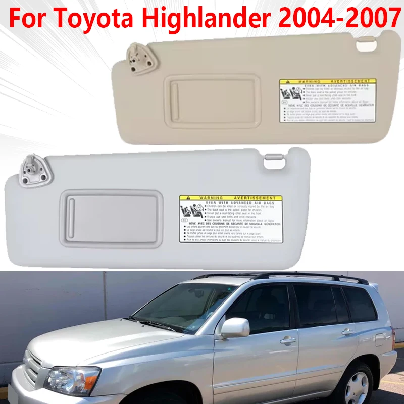 

Подходит для Toyota Highlander 2004, 2005, 2006, 2007, солнцезащитный козырек 74320-48260-A0 74320-48260-B0, автомобильный солнцезащитный козырек