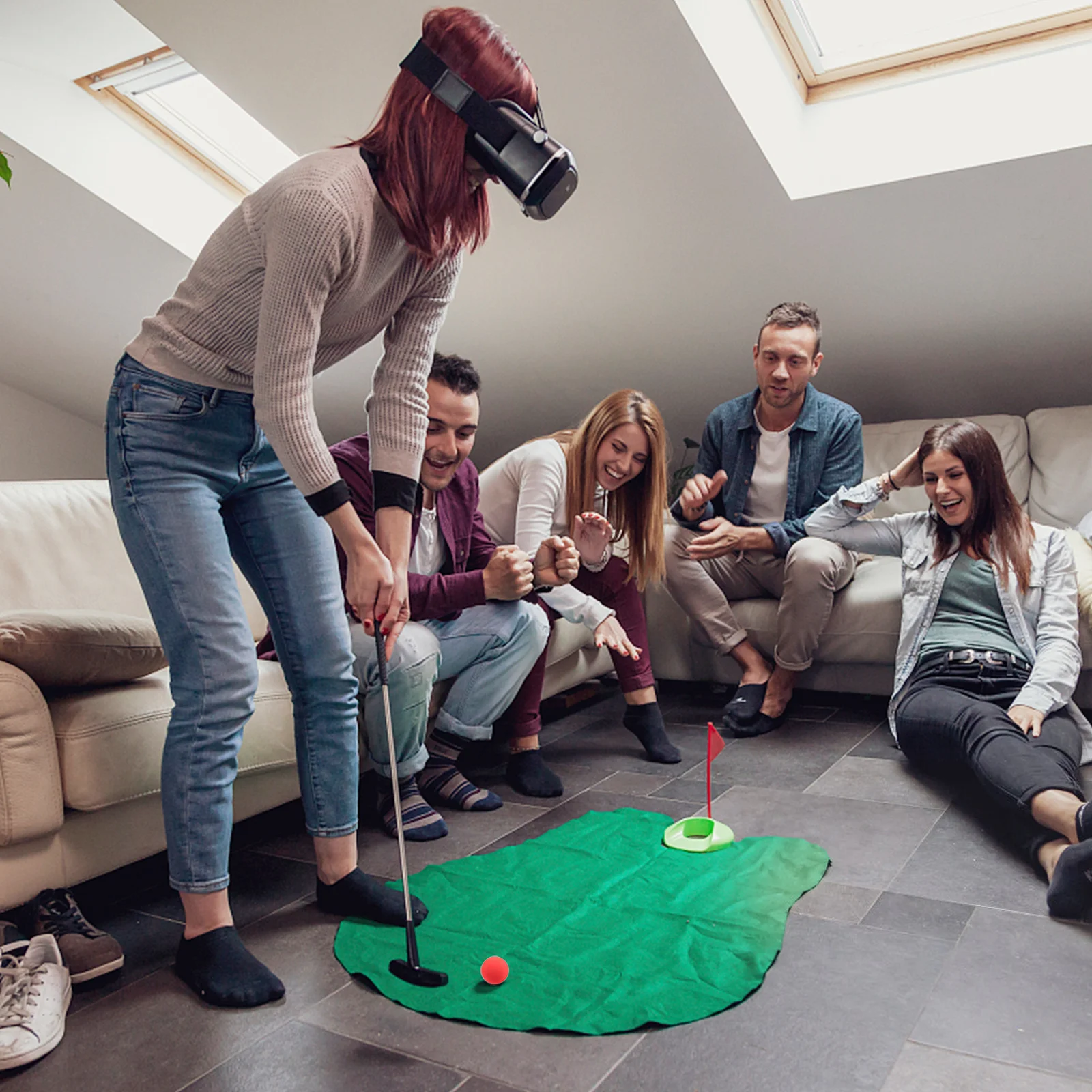 5 قطع من كرات الجولف الناعمة 60 مم كرة تدريب داخلية قابلة لإعادة الاستخدام من مطاط إيفا خفيفة الوزن بألوان زاهية للمبتدئين #2