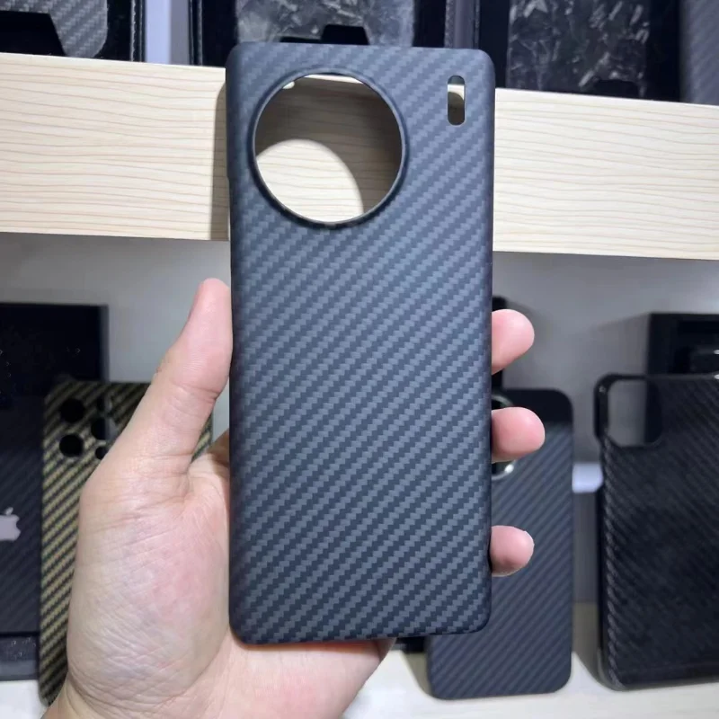 carbon fiber case For VIVO X90 Pro Plus Lens Protective Pure Amirad Fiber Cover Luxury Back Cover For VIVO X90 Pro Phone Shell