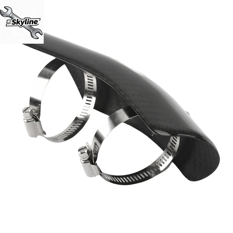 Motorcycle Carbon Fiber Exhaust Cover Muffler Heat Shield Pipe Guard Fairing