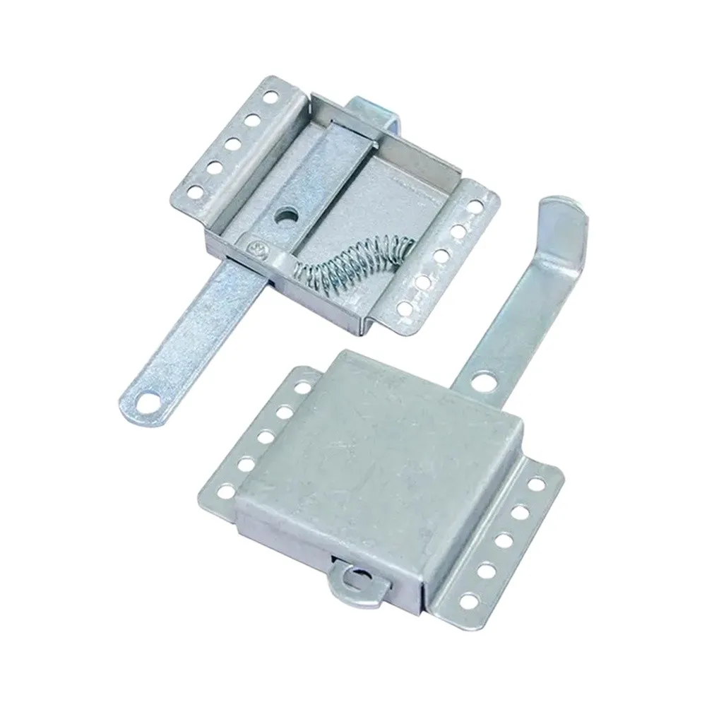 2 Pack Heavy-Duty Galvanized Steel Five Hole Latch Garage Door Lock Bolt Rustproof Security Hasp For Home Improvement Hardware