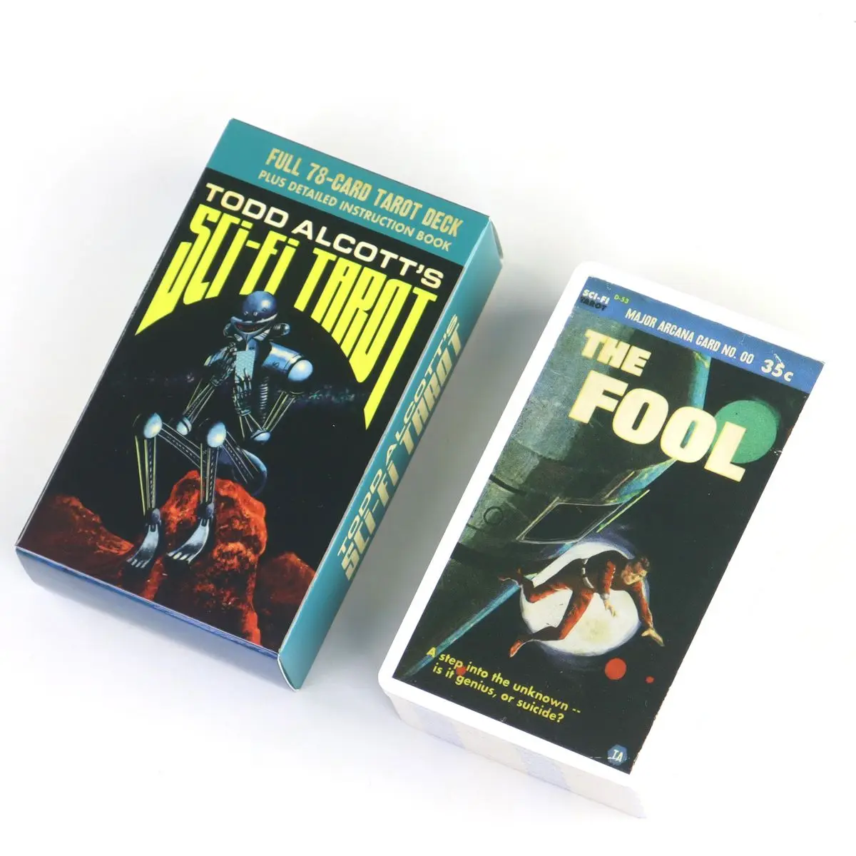 Todd Alcott's Sci-Fi Tarot, Science-Fiction-themed Tarot Deck, Based on Rider Waite System 10.3*6cm 78 Pcs Tarot Cards