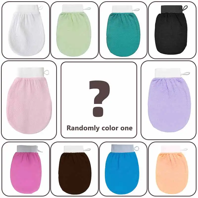 قفاز تقشير الدش المغربي حمام حمام تنظيف الجسم فرك تدليك ميت كيسا تقشير منشفة قفاز #4