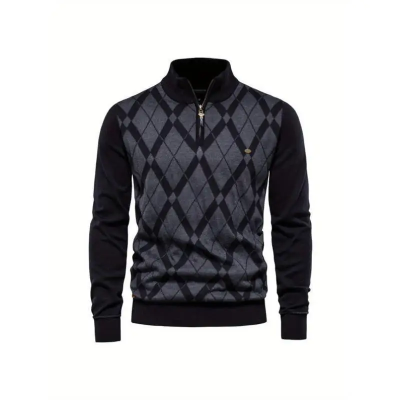 

Men's Knitted Sweater W 956 Briti Sle Collar Nine Sve Coolmax Fiber Ciwalk Inner Wear Thiened Winter ex