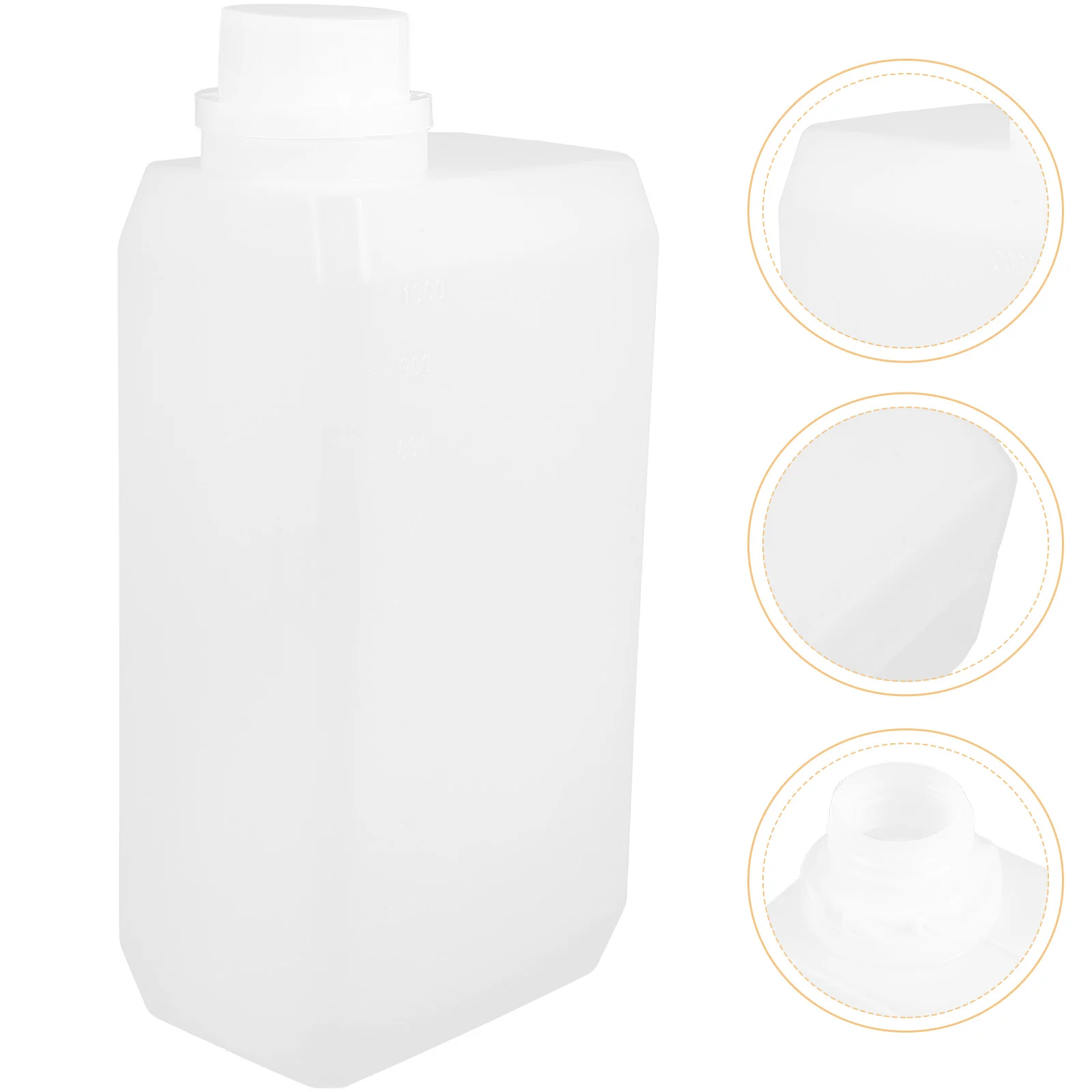 

1000Ml Food Grade Plastic Bottle Reusable Oil Jug Leakproof Acid Resistant Storage Container With Cap For Kitchen Workshop