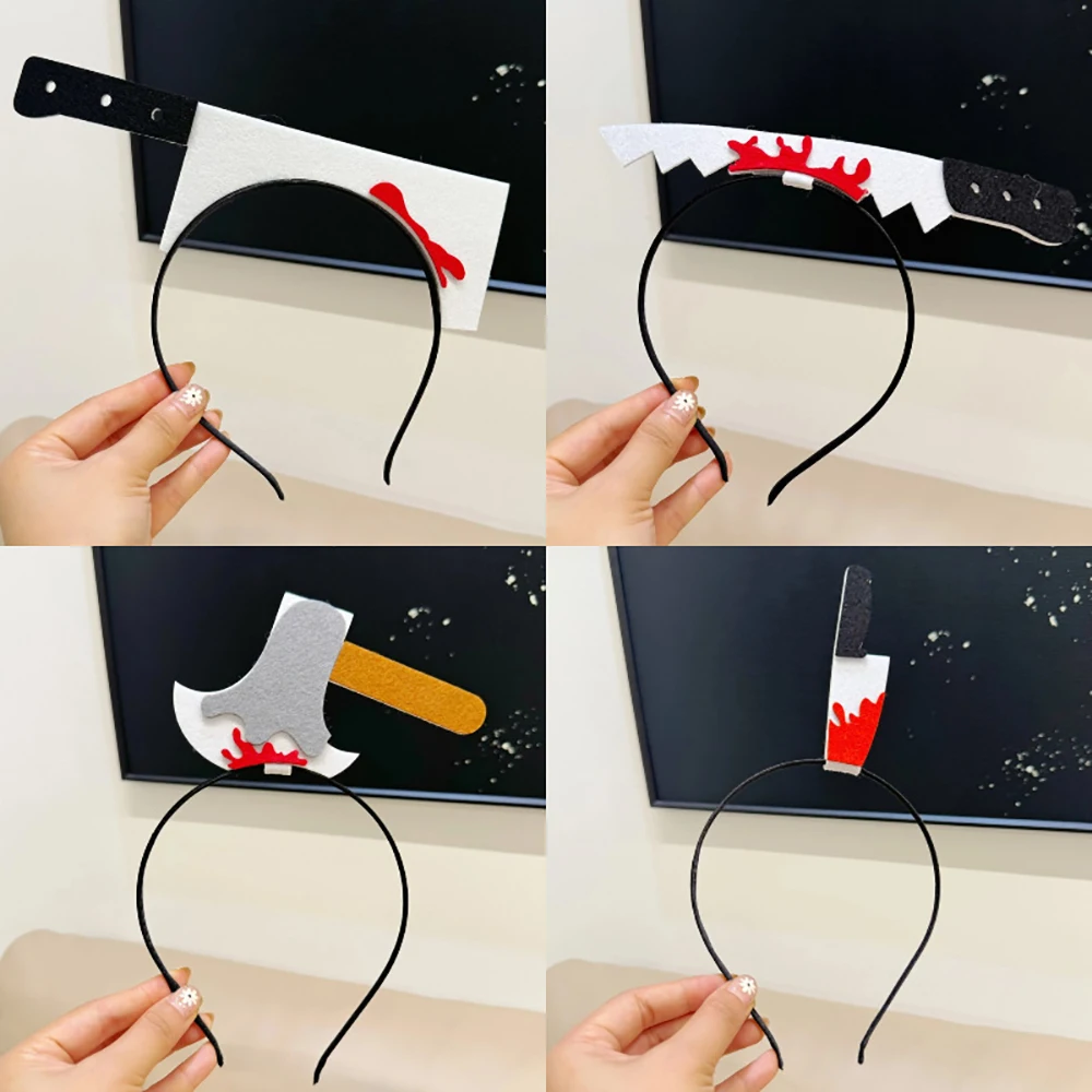 

Halloween Hairband Axe Knife Sword Headband Festival Costumes 2025 Happy Halloween Masquerade Cosplay Party Hair Styling