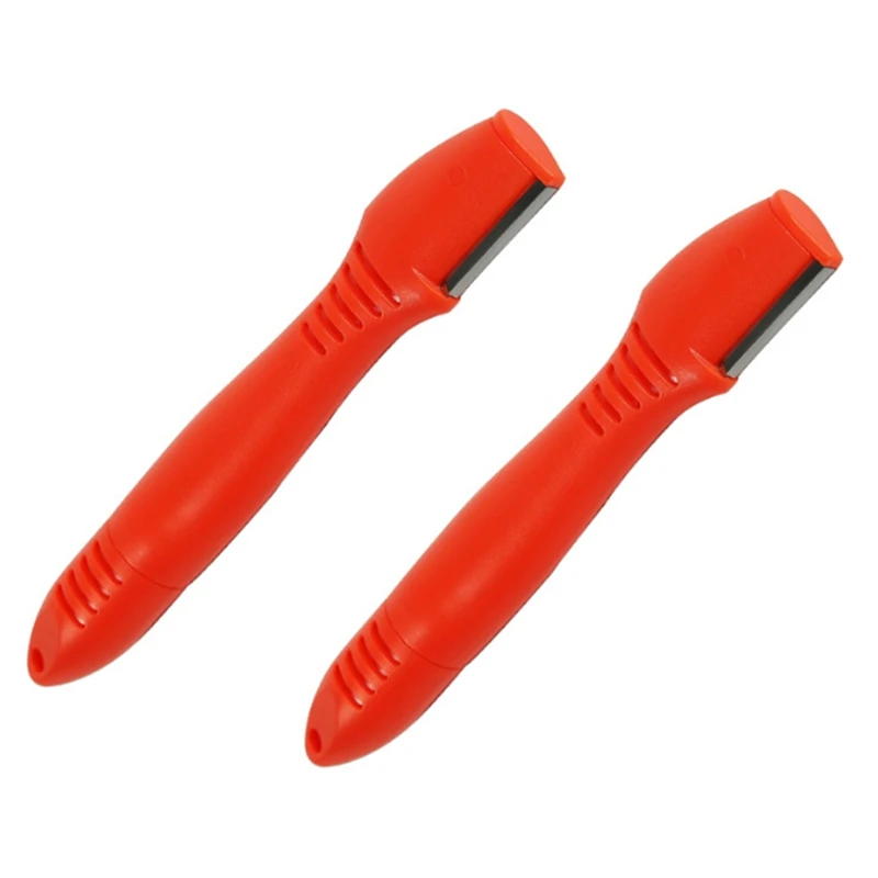 

Universal Pocket Blade Sharpeners In Durable Tungsten Steel Alloy For Enhanced Pruning 2 Pcs