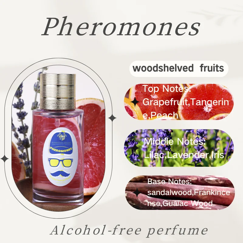 Pheromone Unisex Holzig-orientalischer Duft Eau de Parfum Grapefruit Mandarine Pfirsich Flieder Lavendel Sandelholz Weihrauch Langanhaltend_voghion.com
