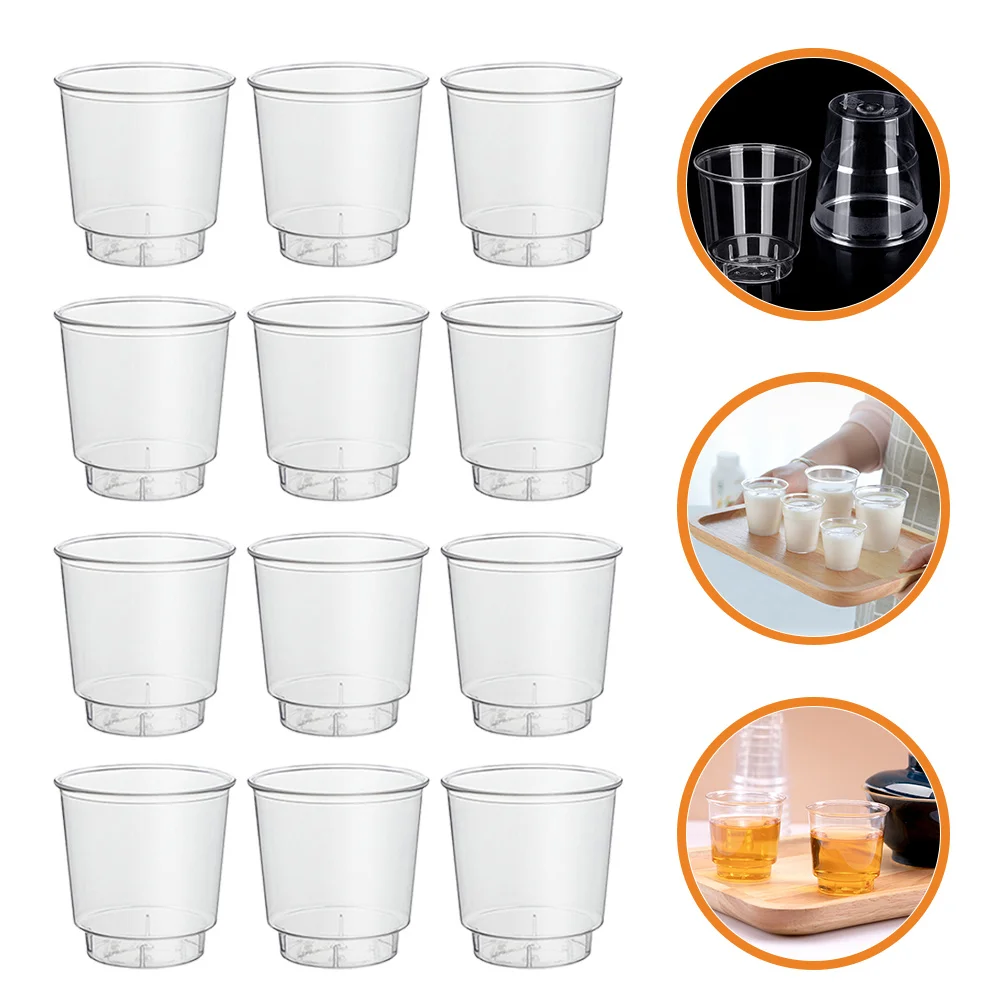 

100Pcs Plastic Disposable Clear Water Cups Lightweight Durable Clear Plastic Cups for Office Home Party Buffet