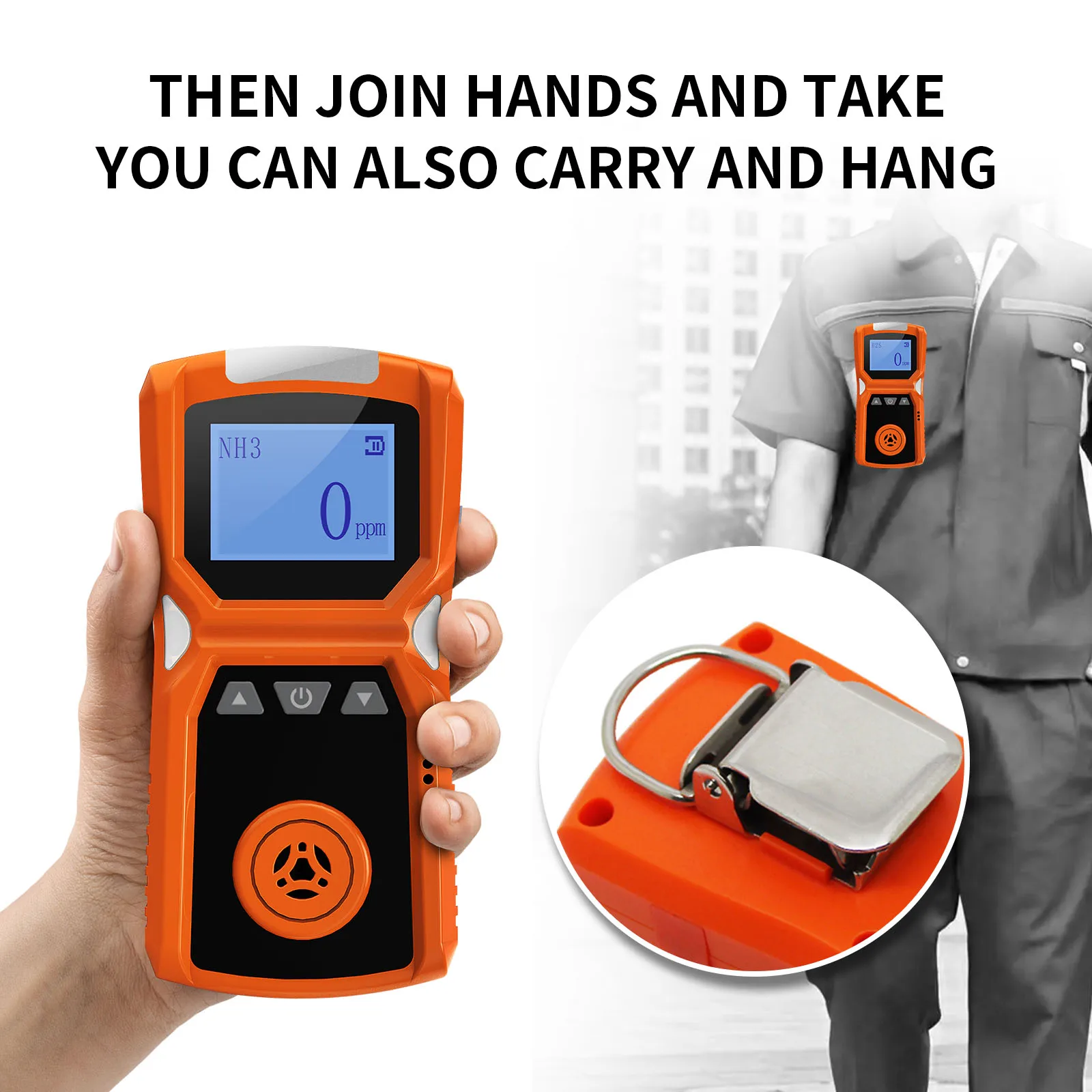 Aikesi Portable Single Gas Alarm Detector HCL Combustible Gas Leakage Tester for Industrial Laboratory Household Use