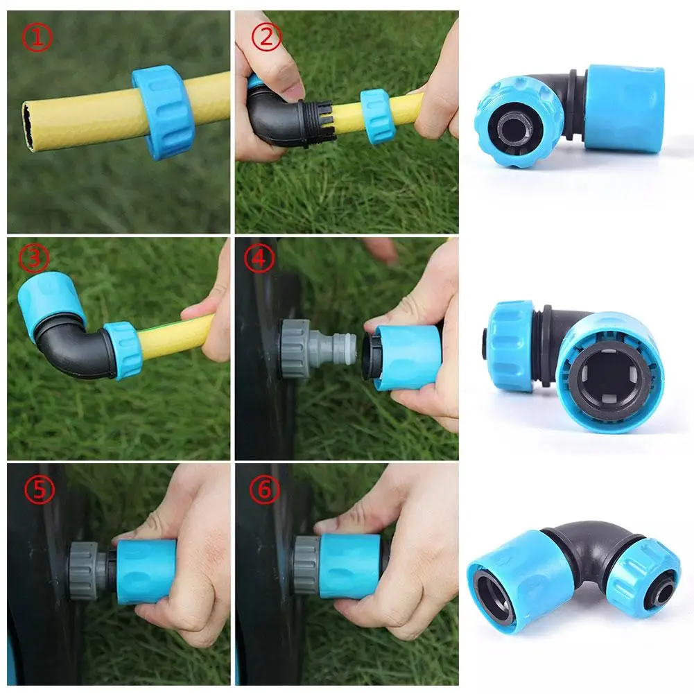 ABS 1/2 Inch Garden Hose Connector Waterstop Quick Connector for Irrigation Car Wash Hose Repair Long Lifespan ﻿