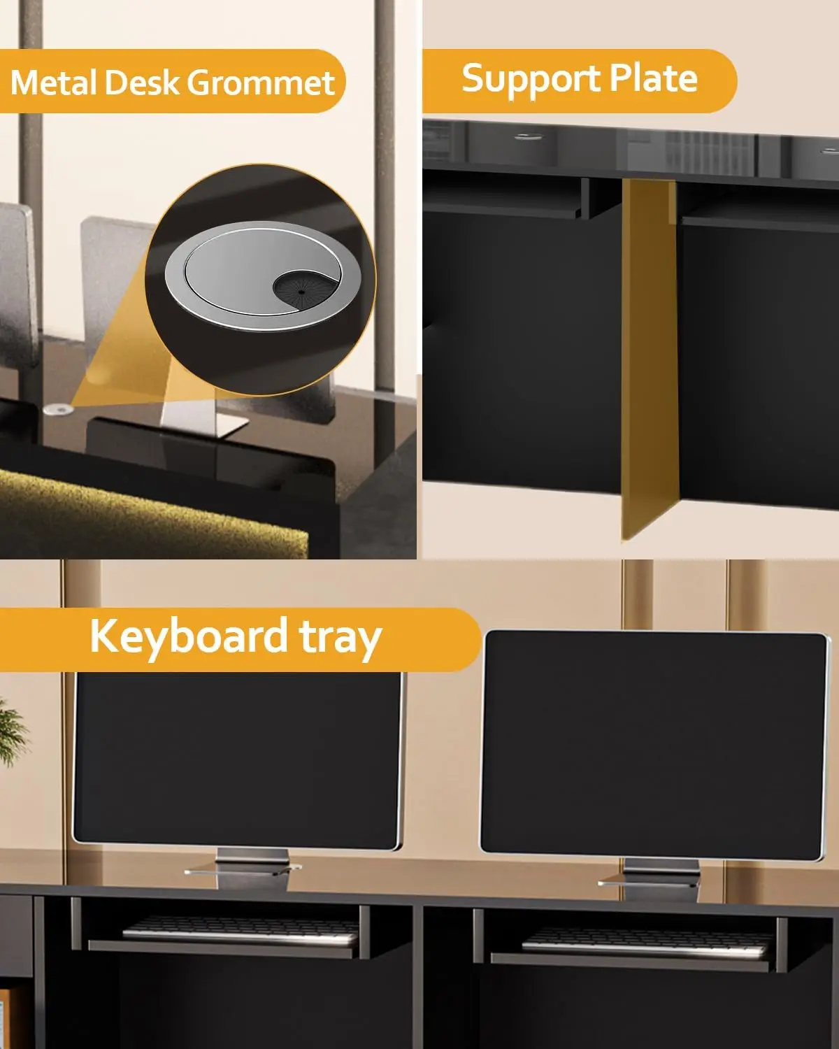 Modern Reception Desk, Solid Wood Reception Desk with CounterCheck Out Stand with Lockable Drawer & Cabinet, Retail CheckoutCoun