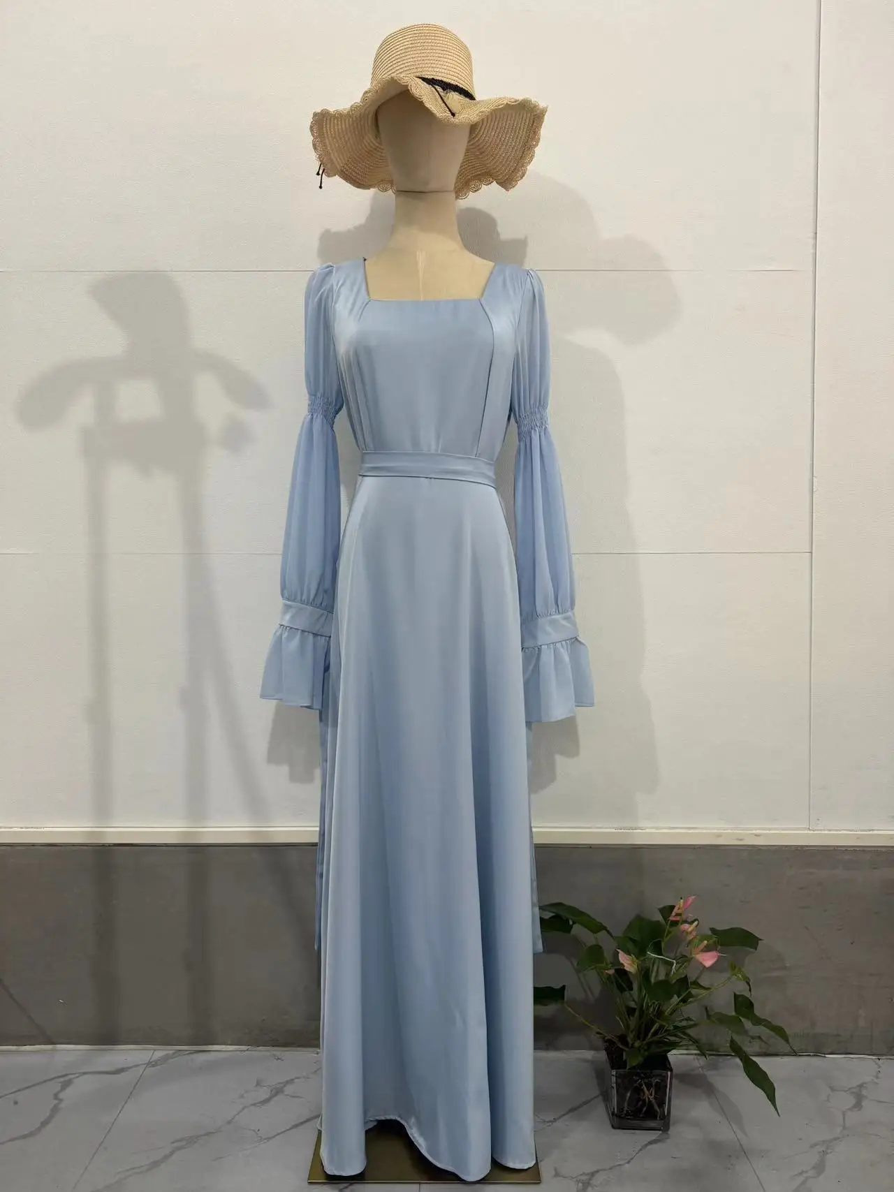 2025 여성 무릎 길이 프렌치 스타일 요정 숲에서 영감을 받은 맥시 드레스 플로우 보헤미안 롱 드레스 캐주얼 야외 웨딩 게스트 착용