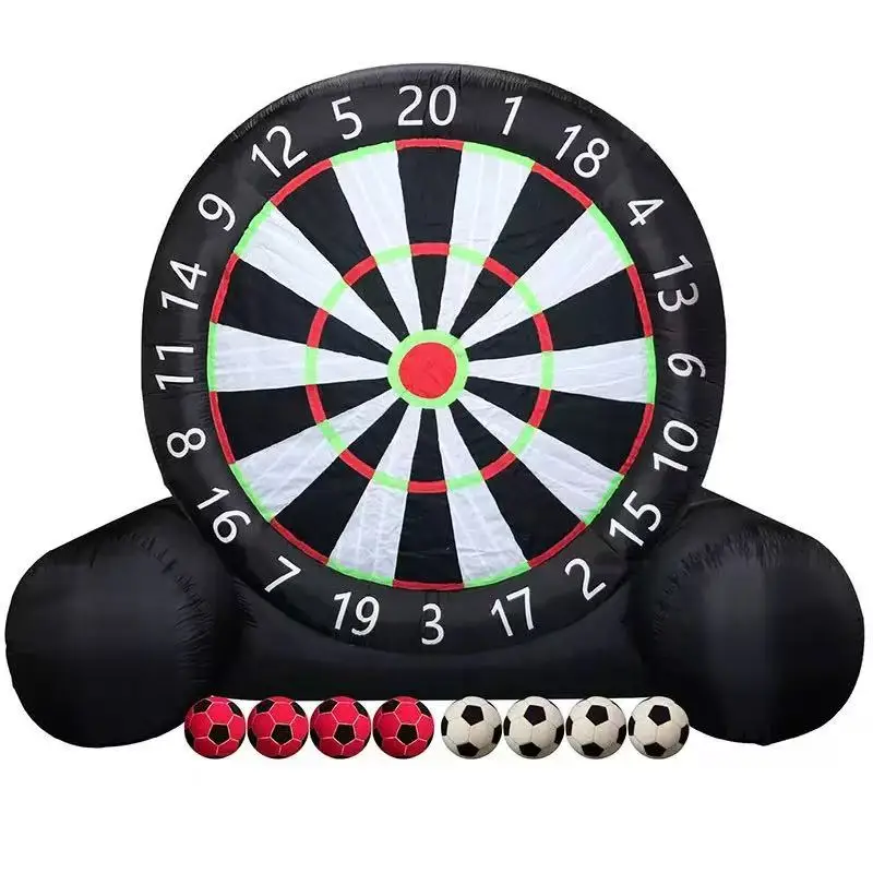 3m Inflatable Football Dart Board With Sticky Soccer Balls Foot Kicking Ball Sports Target Games Kick Darts outdoor play games