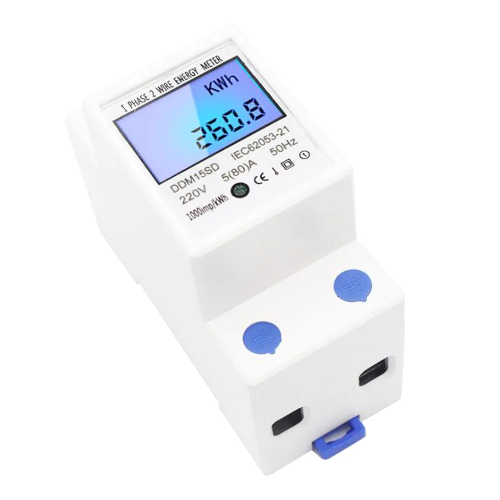 

Multifunctional Guide Rail Table Wattmeter Voltage Meter Small Circuit Measurement Multifuction Electrical Power