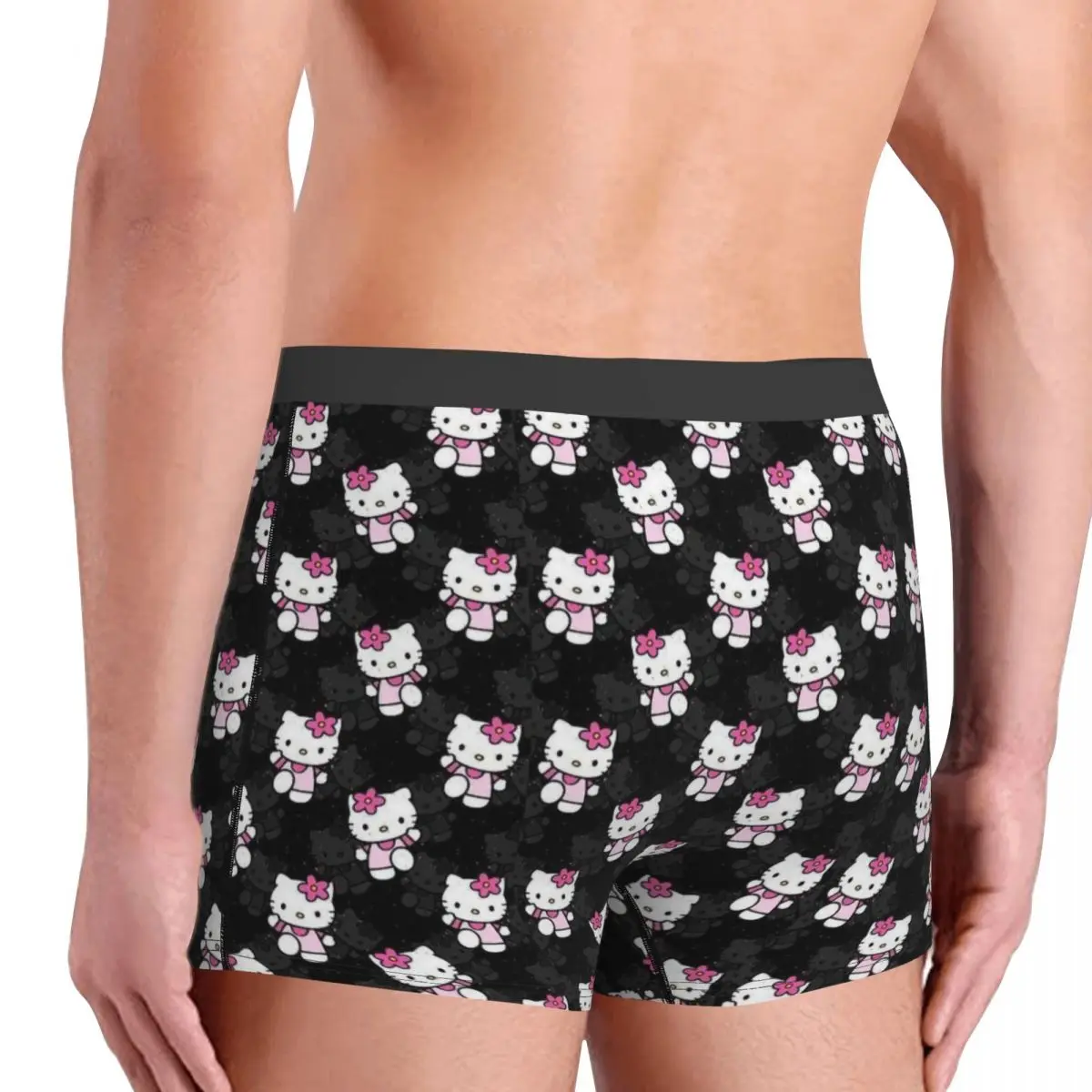 Custom Hello Kitty Underwear Male Print Boxer Briefs Shorts Panties Soft Underpants