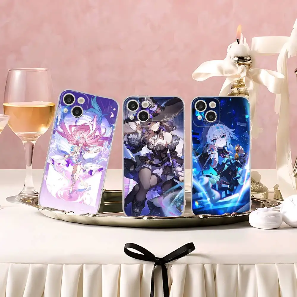 

Honkai Star Rail Cyrene Transparent Phone Case For IPhone 16 15 14 13 12 11 Pro Max Plus Soft Cover