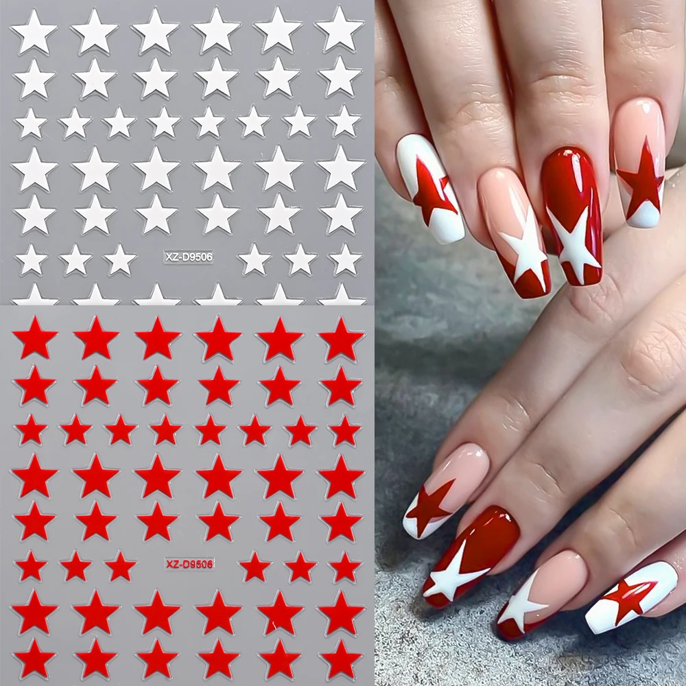 8 folhas mini cor pura estrela adesivos de unhas laser ouro/prata starburst auto adesivo decalques sliders y2k estrela manicure accessi