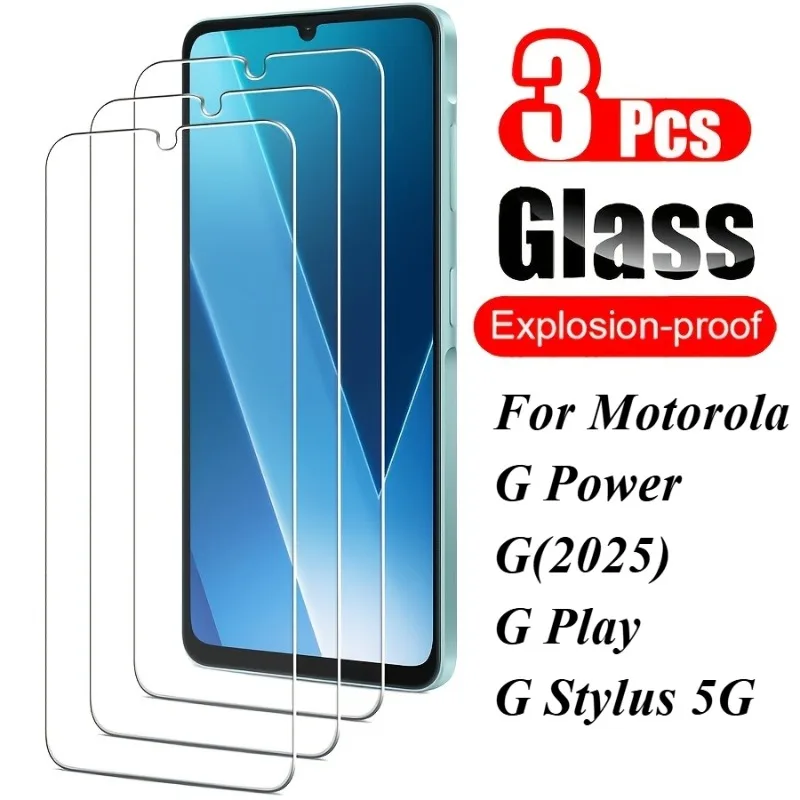 

3PCS Transparency Tempered Glass for Motorola G Power(2025) (2024) G Play(2024) (2023) G Stylus 5G(2024) Screen Protectors Film