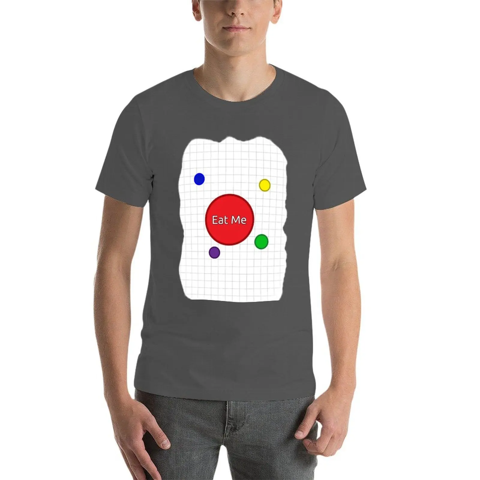 Agar.io - تي شيرت Eat Me مع قمصان مطبوعة للرجال برسومات مضحكة #4