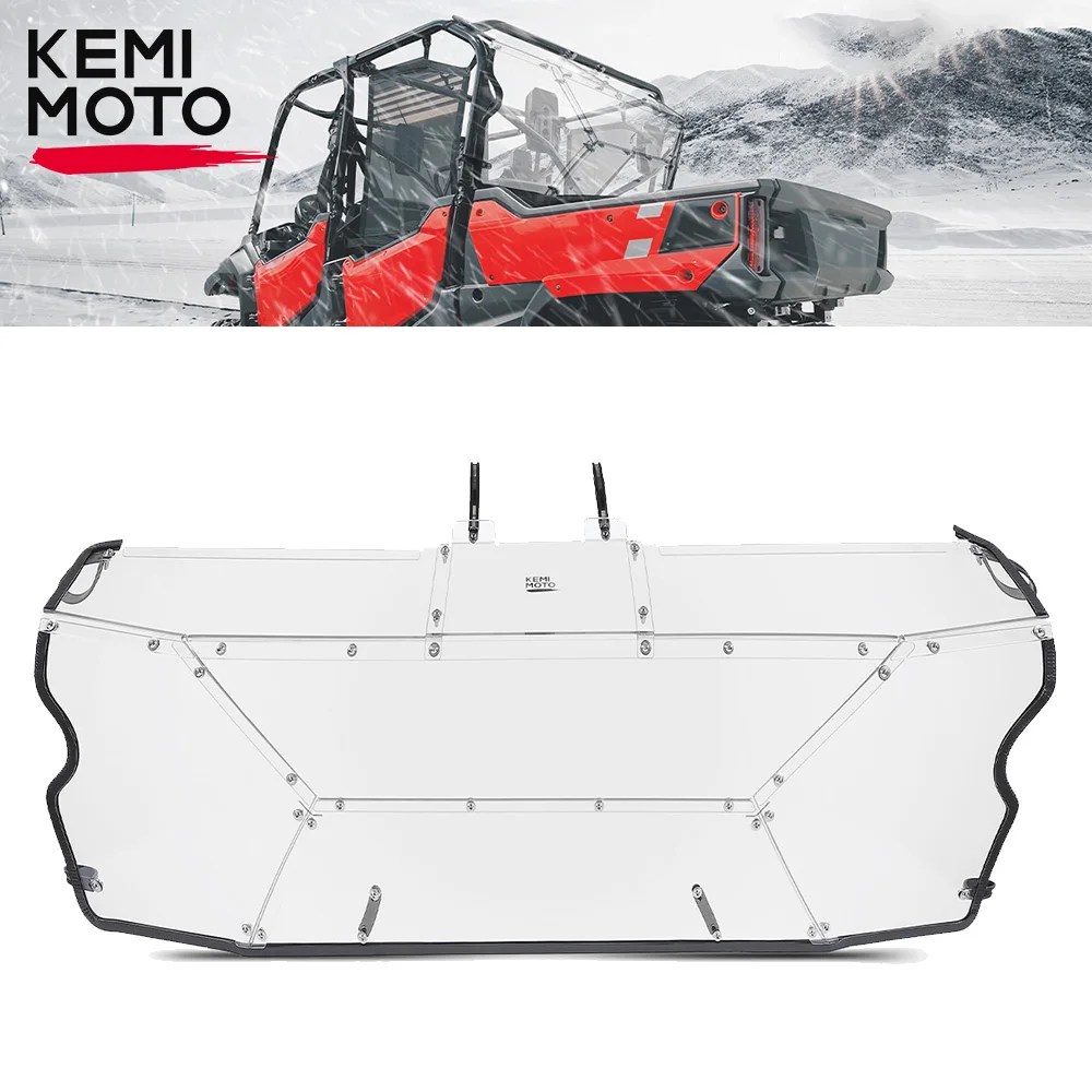 

KEMIMOTO UTV 1/5 Inch Thick Clear PC Windscreen for Honda Pioneer 1000-6 2023 Rear Windshield Excellent Light Transmittance