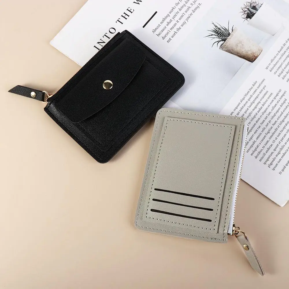 패션 다기능 가죽 동전 지갑 사각형 지퍼 잠금 장치 지갑 ID 카드 케이스 짧은 지갑 지퍼 짧은 지갑 여행용