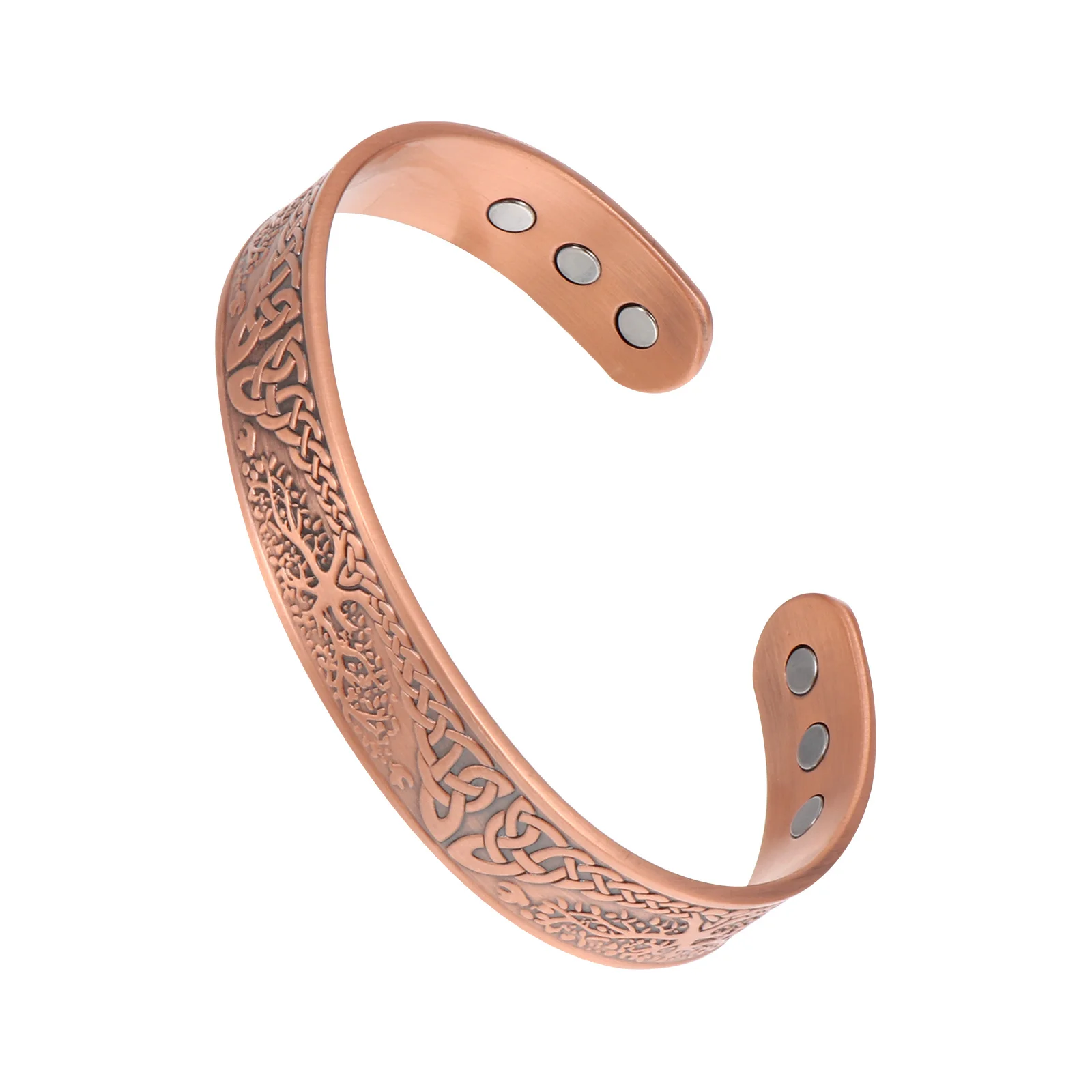 

1Pcs Pure Copper Energy Bracelet Magnetic Bangle Vintage Unisex Bracelet for Daily Wear Party Gift Fashion Wrist Chain Jewelry