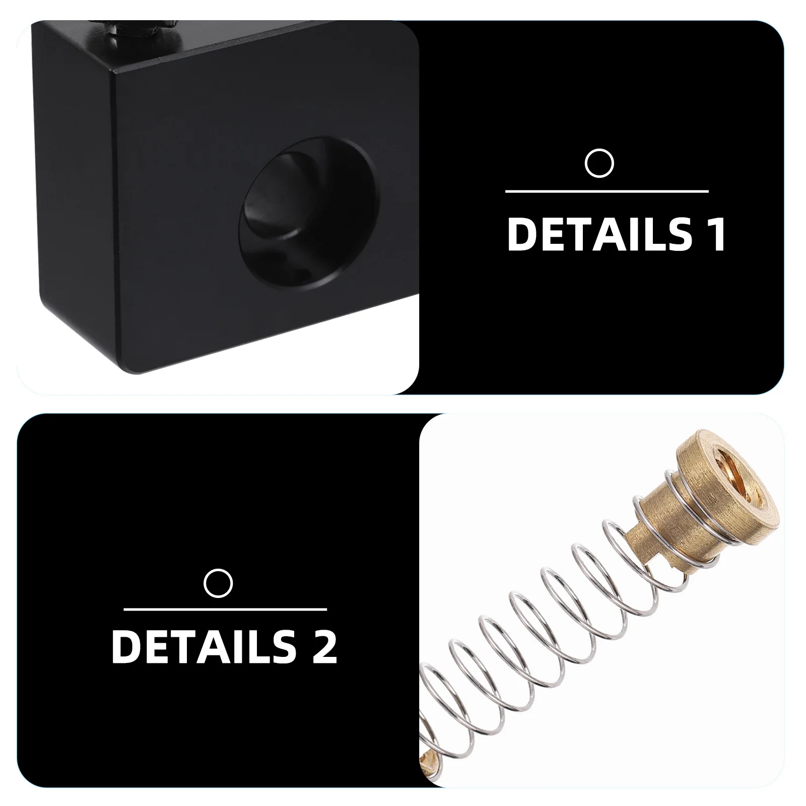 

1 set 1 Set Anti Backlash Nut For 3D Printer Pom Trapezoidal Lead Screw Wear Resistant Corrosion Proof Insulated Non