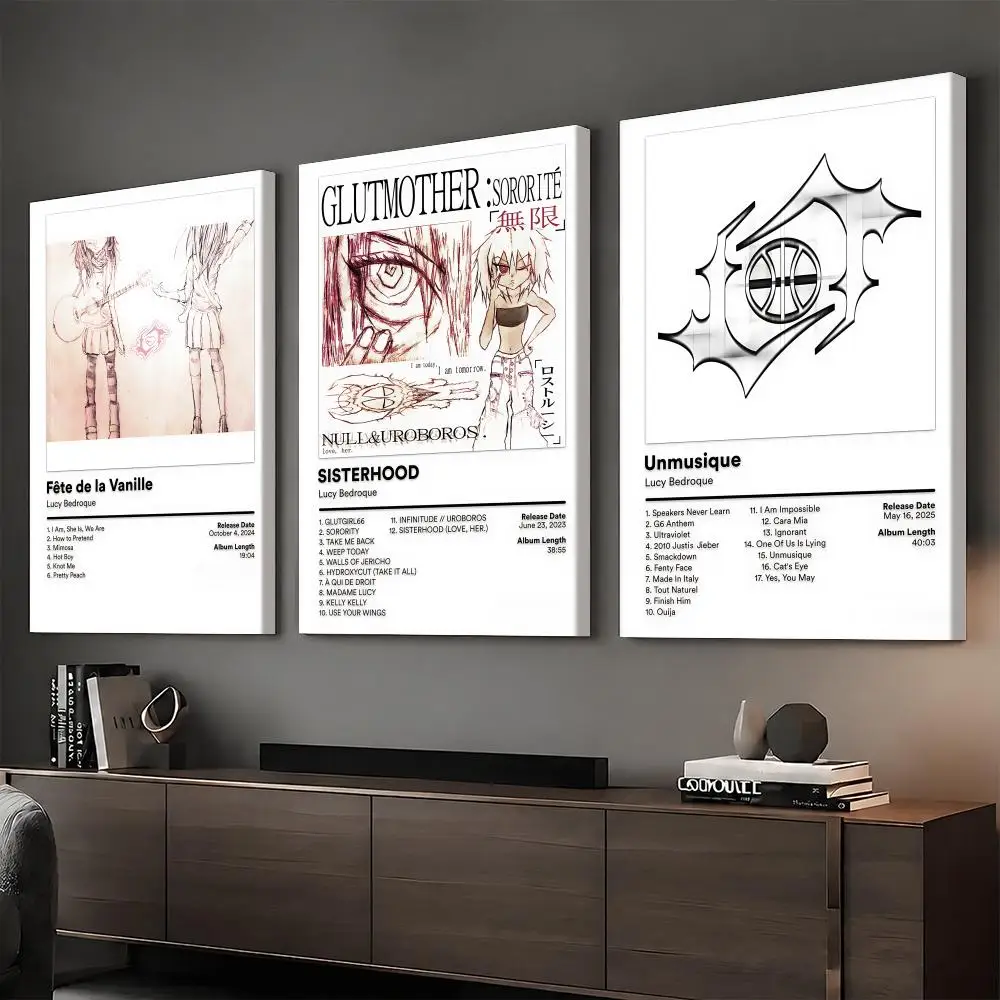 Singer Album Lucy B-Bedroque Painting Calligraphy HD Modern Style Inner Frame Canvas Poster Bedroom Room Hallway Wall Art Decor