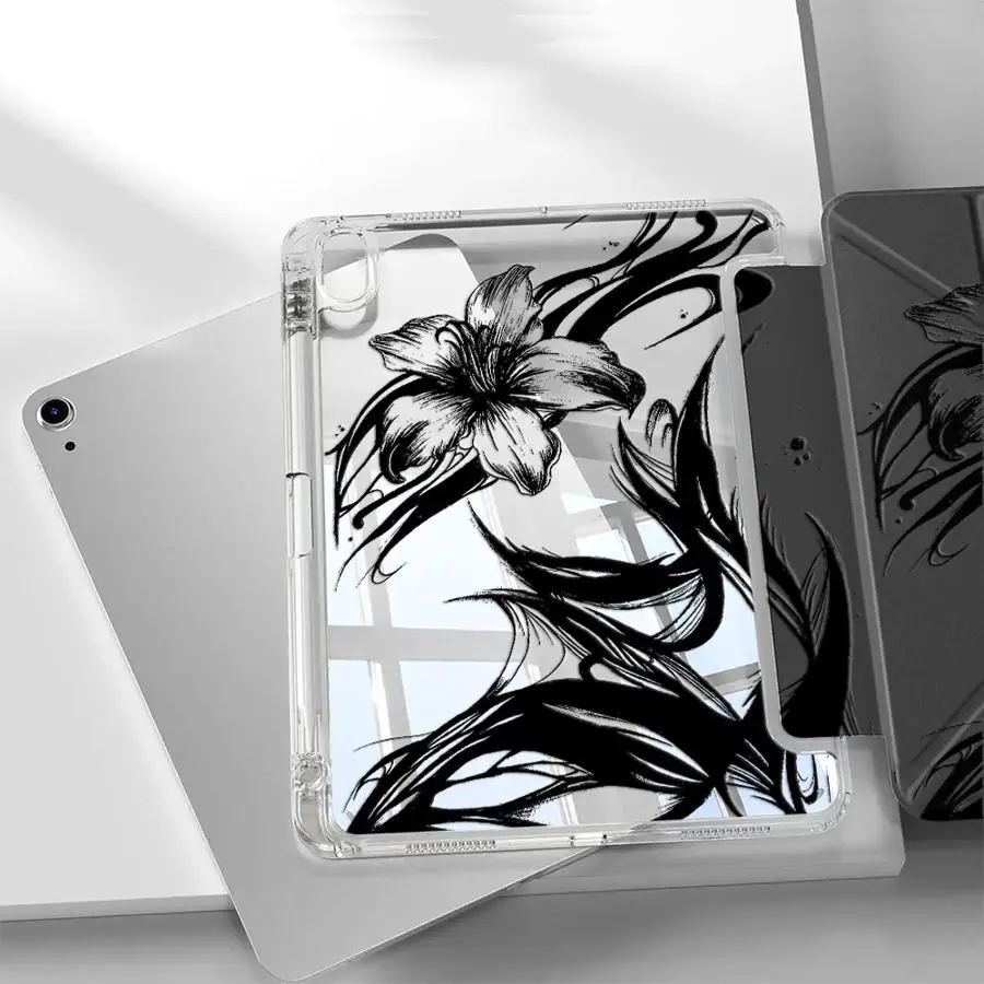 Holder Cover Tablet Case For iPad Air 4 5 M3 M2 M4 11inch Mini 6 7 Pro 11th 10th 9th 8th 7th 12.9inch Pro 2025 Y-Fold Textured