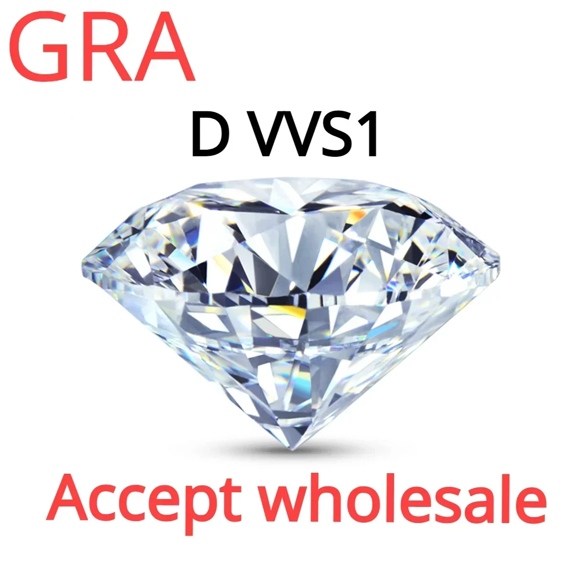 Top Quality D Color VVS1 Moissanite Stone 3EX Lab Grown Diamond Brilliant  Moissanite Loose Gemstones GRA Certificate Wholesale