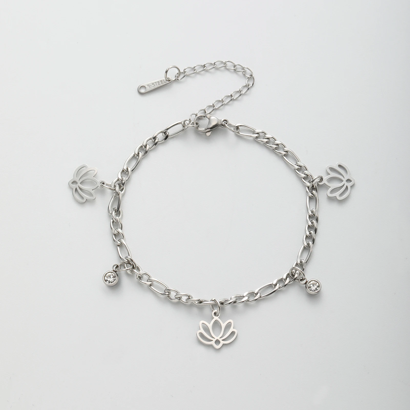 Kkjoy Mode Klassische Edelstahl Hohl Kleine Lotus Blume Armband Fußkettchen Für Frauen Trend Schmuck Party Geschenk Großhandel – Detail 23