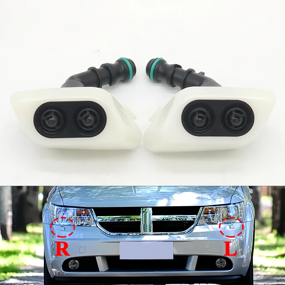 

Car Front Bumper Headlight Cleaning Sprayer Pump Jet Actuator Cap Headlamp Washer Nozzle Cover For Dodge Journey 2009-2011