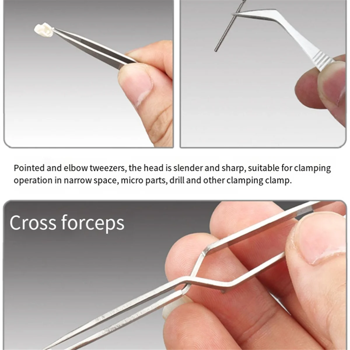 

Комбинированный пинцет из нержавеющей стали L74A, остроконечные трудосберегающие плоскогубцы, зажим для сбора штампов с обратным плоским горлышком