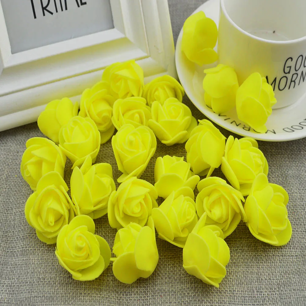 100 stücke Künstliche Blumen Günstige PE Schaum Rosen Kopf Gefälschte Bär Handgemachte Hochzeit Hause Dekoration für Sammelalbum Geschenk Box Diy kranz – Detail 4