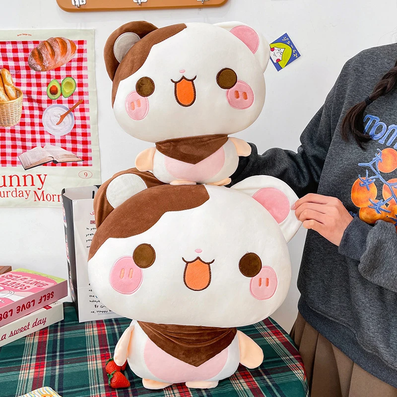 

New 35/60cm Cute Three-flower Mouse Ball Cartoon Doll Plush Toy Doll Pacify Sleeping Pillow Girls' Holiday Gifts Room Decoration