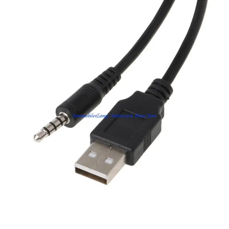 H7BD 100cm Marine Flush Mount 3.5mm AUX USB Port Panel Extension Cable Adapters