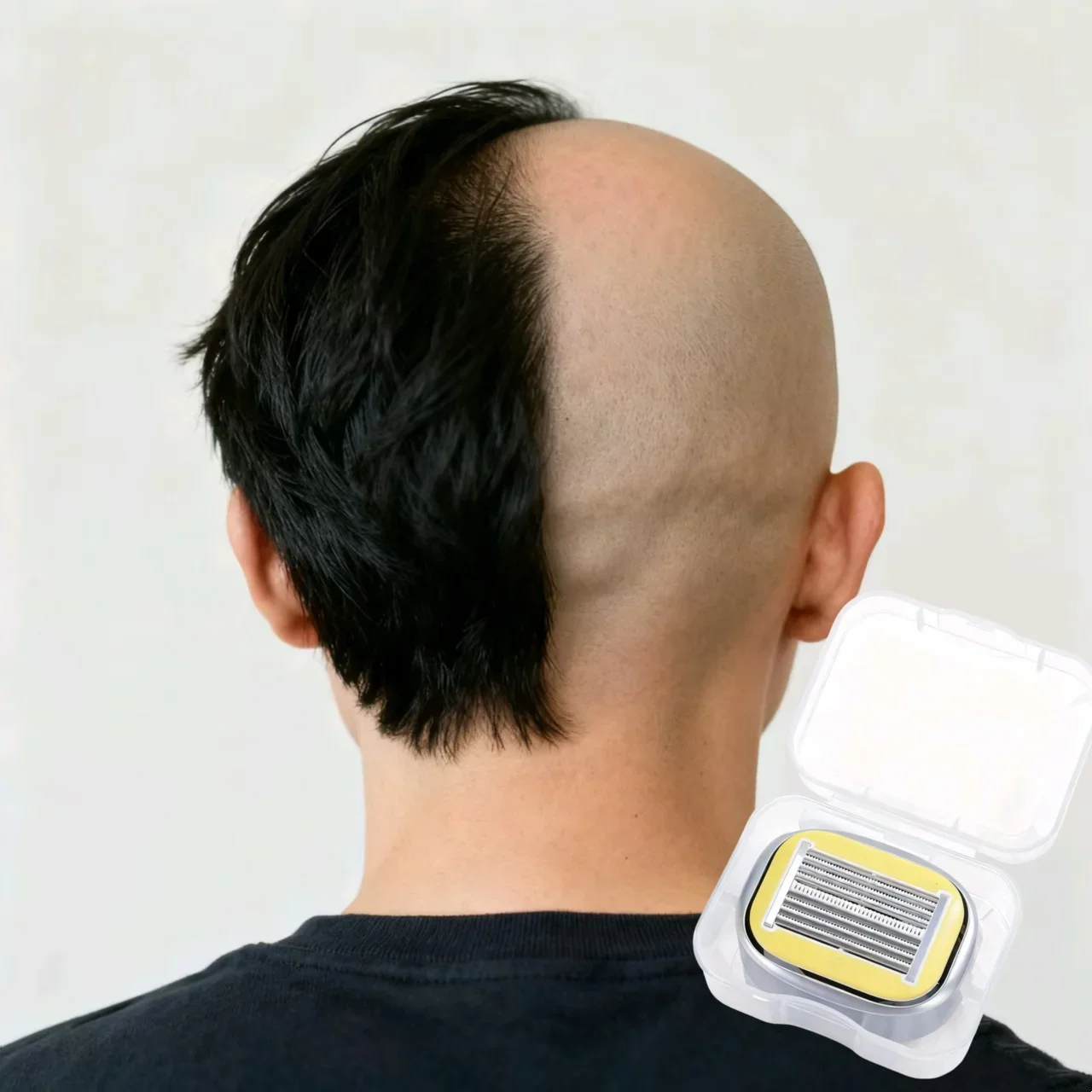 -Handheld Hair Clipper for Bald Head - Professional Clean Scalp Hair Cutting Tool for Home And Salon Use