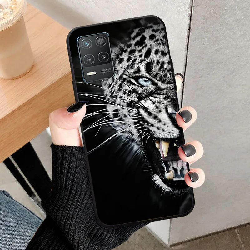 Funda de silicona suave para móvil, carcasa trasera de lobo negro para Realme 8, 4G, 5G, 8 Pro, oppo Realme, 8i, RMX3151, Realme, 8Pro