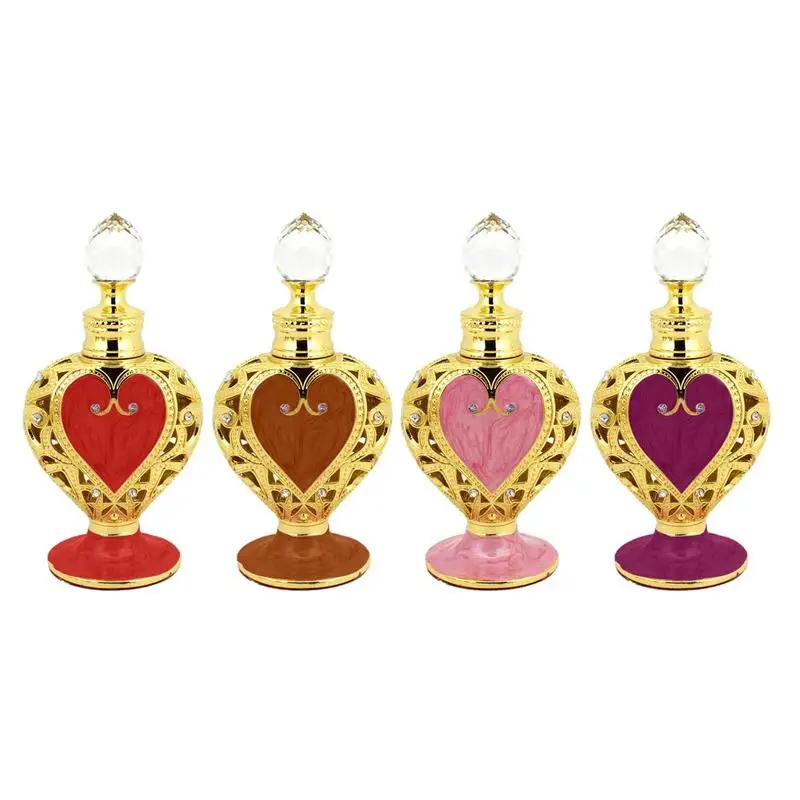 ขวดน้ำหอมแบบเติมได้ขวดเปล่ารูปหัวใจ12มล. ขวดน้ำหอม Essential แบบหยดแก้ว