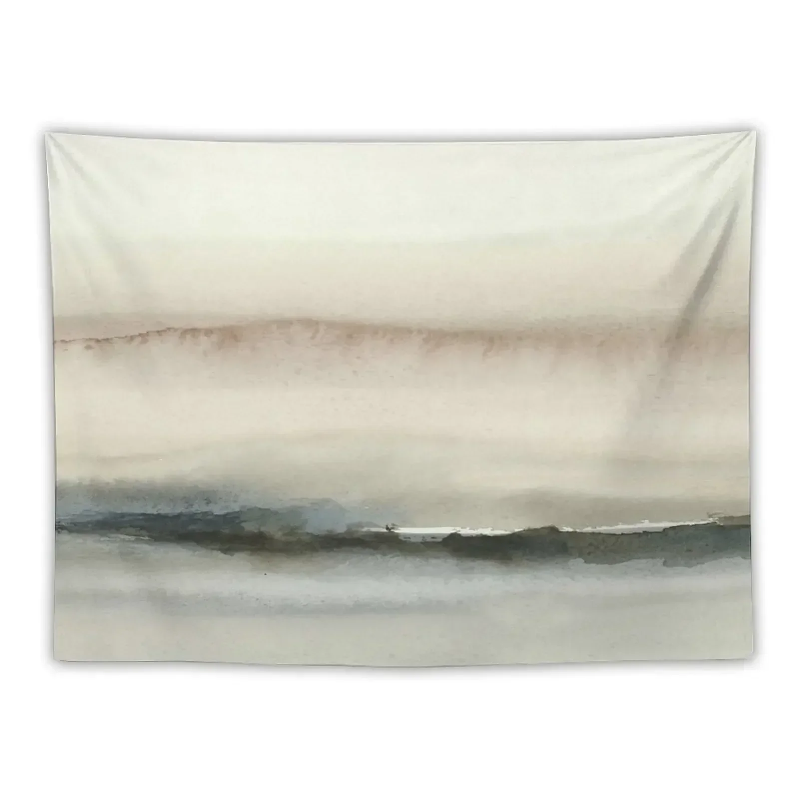

Abstract Gray Beige Watercolor Landscape Horizontal Format Tapestry Decorative Wall Home Decoration Accessories Tapestry