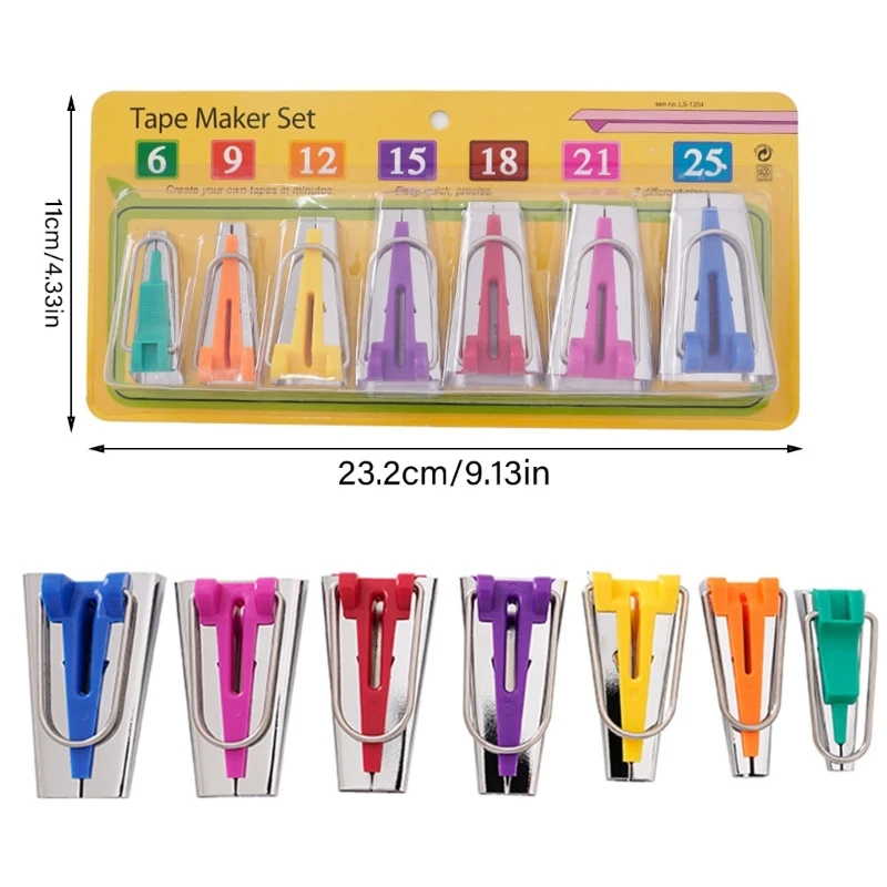 Thiên Vị Băng Làm Bộ Vải Handmade Máy Làm Băng Bộ Dụng Cụ May Quilting Thiên Vị Liên Kết Máy Làm 6/9/12/15/18/21/25mm Trang Sức