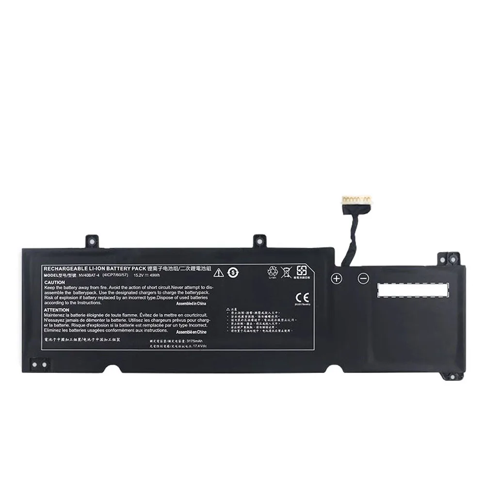 بطارية الكمبيوتر المحمول ل 6-87-L140S-72B00 6-87-L140S-72B01 6-87-NS70S-72B00 7.7V 9.6AH 73WH 6-87-NV40S-41B01 15.2V 49Wh جديد