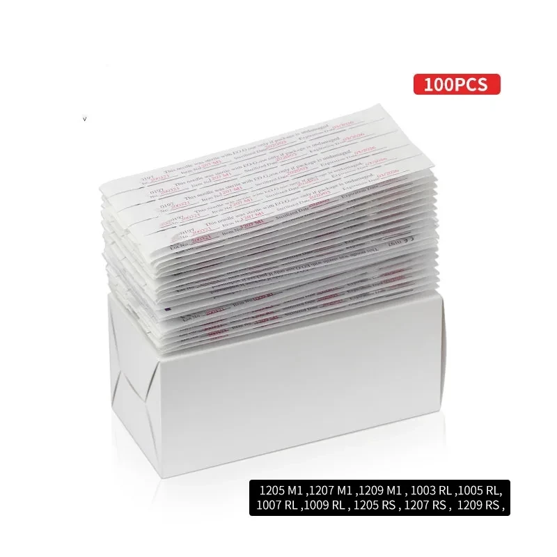 50pcs black tattoo ceram Mixed Disposable Tattoo Needles 3RL 5RL 7RL 9RL  5RS 7RS 9RS 5M1 7M1 9M1 Assorted Tattoo Needle