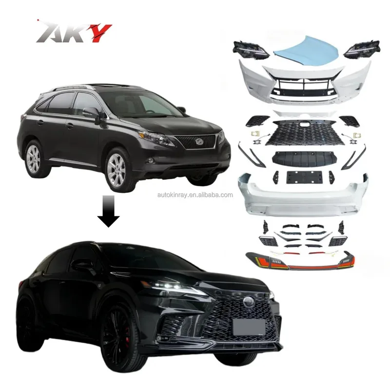 

Body Kits for RX270 RX350 2009-2015 Upgrade to RX500 2025 New Design Car Bumpers LED Headlight Taillig